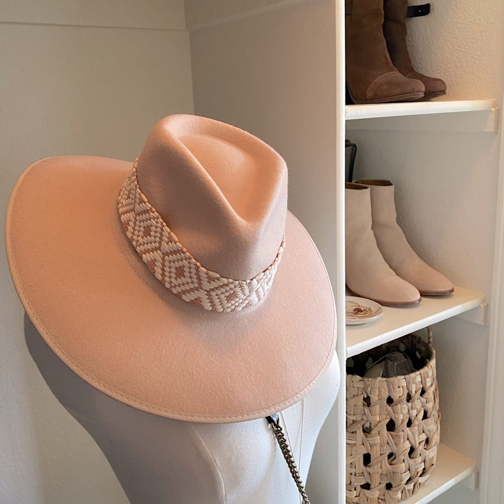 Not sure if selling yet- Olive & Pique hat in blush